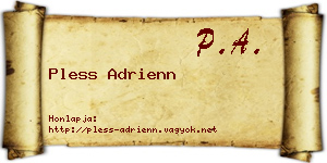 Pless Adrienn névjegykártya